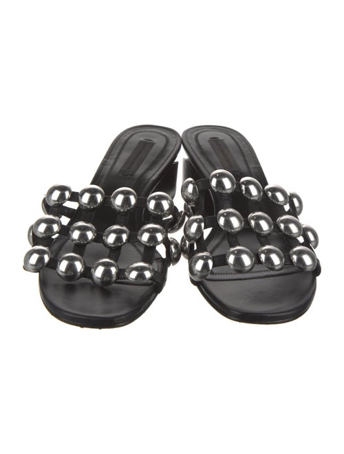 Alexander Wang Leather Studded Accents Slides
