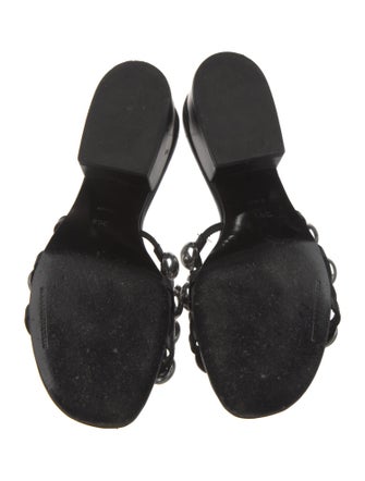 Alexander Wang Leather Studded Accents Slides