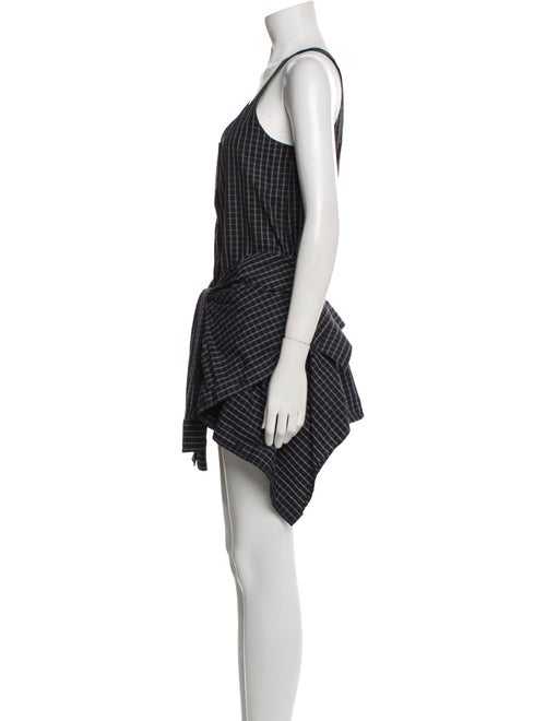 Alexander Wang Plaid Print Scoop Neck Romper