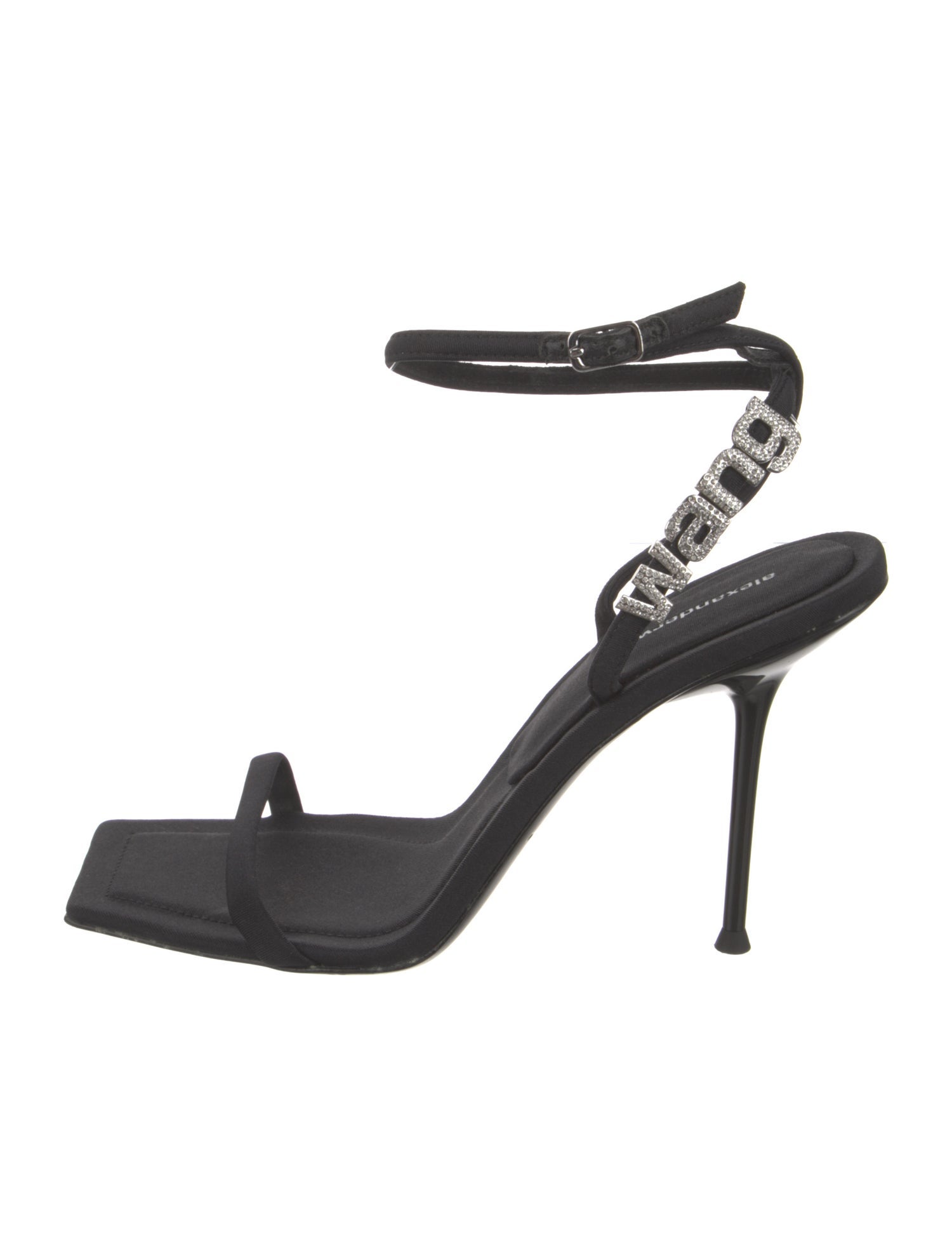 Alexander Wang Satin Crystal Embellishments Sandals