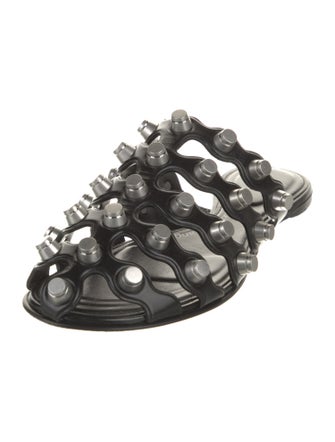 Alexander Wang Leather Cutout Accent Mules