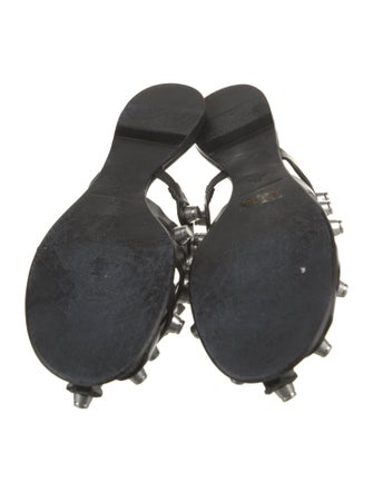 Alexander Wang Leather Cutout Accent Mules