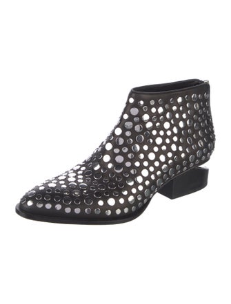 Alexander Wang Leather Polka Dot Print Boots