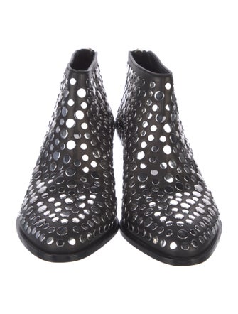 Alexander Wang Leather Polka Dot Print Boots