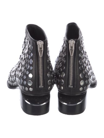Alexander Wang Leather Polka Dot Print Boots