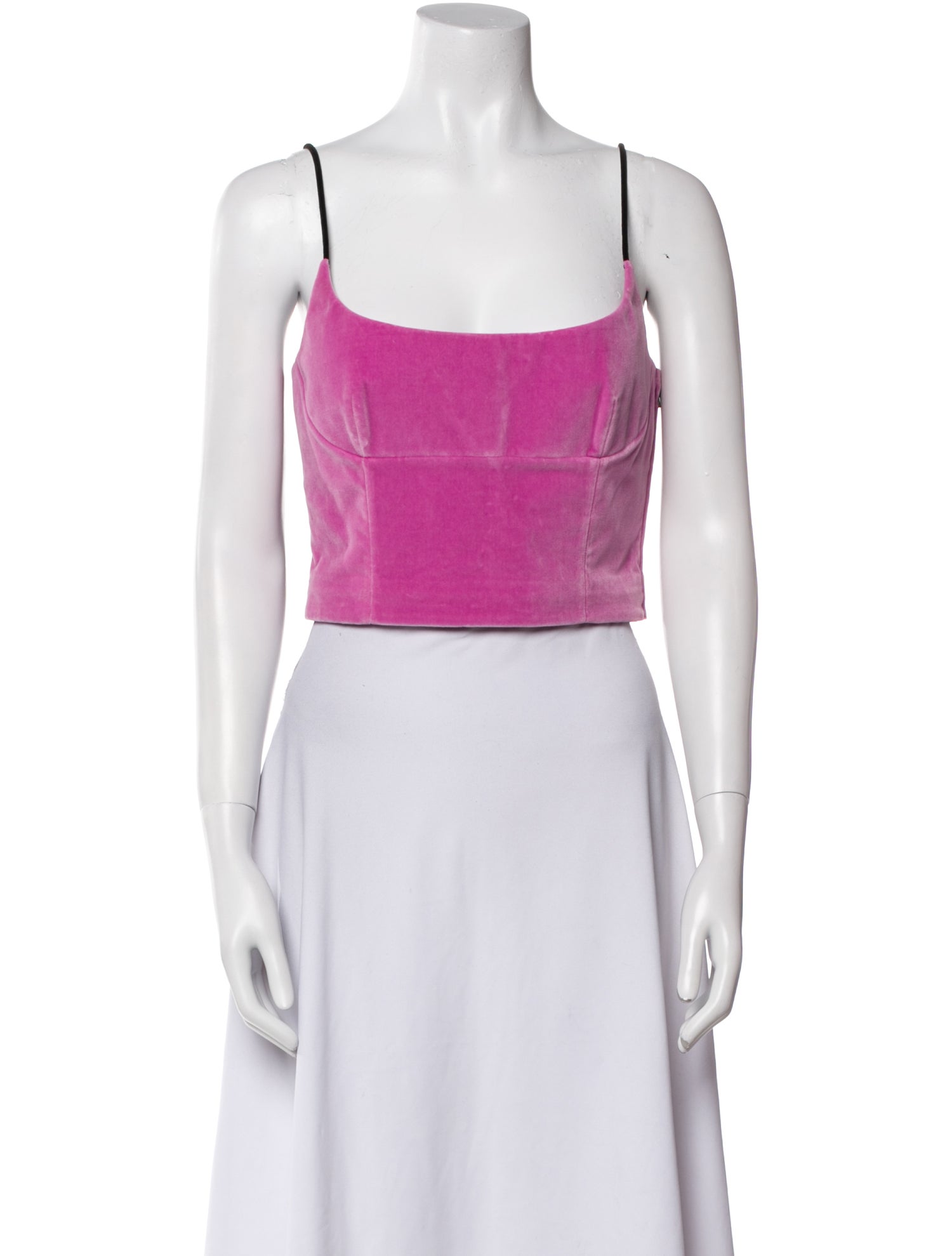Alexander Wang Square Neckline Sleeveless Crop Top