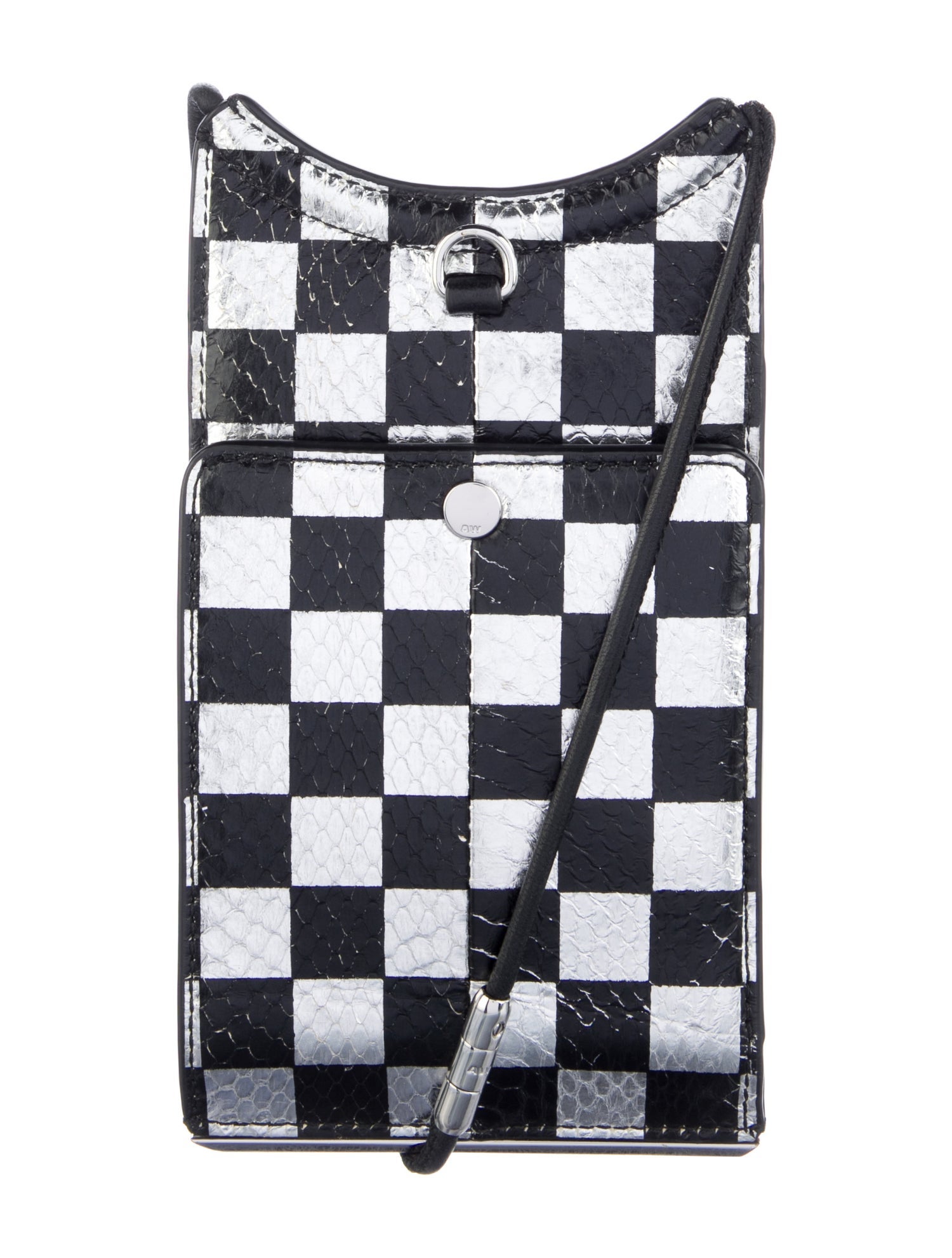 Alexander Wang Leather Plaid Print Wallet