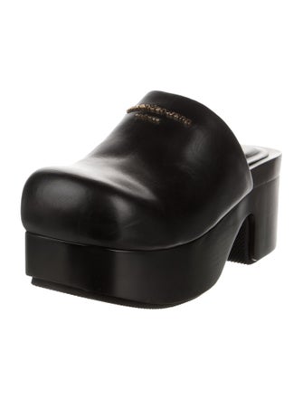 Alexander Wang Embossed Leather Cutout Accent Mules