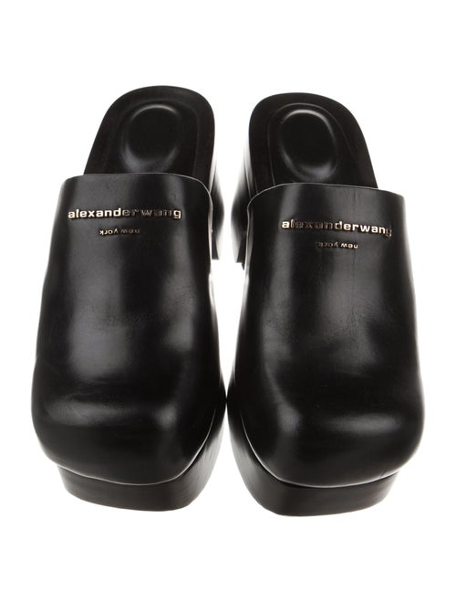 Alexander Wang Embossed Leather Cutout Accent Mules