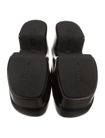 Alexander Wang Embossed Leather Cutout Accent Mules