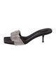 Alexander Wang Satin Crystal Embellishments Slides