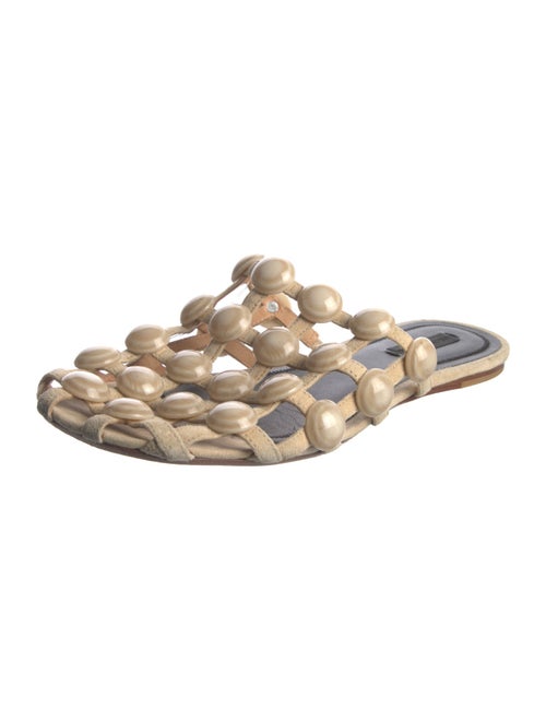Alexander Wang Suede Studded Accents Mules