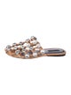 Alexander Wang Suede Crystal Embellishments Slides