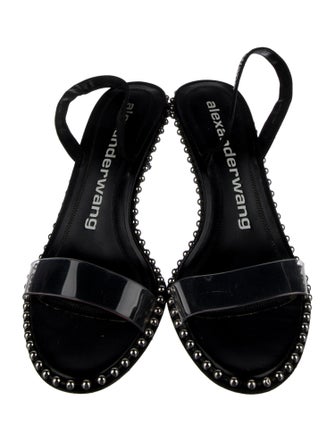 Alexander Wang Leather Studded Accents Slingback Sandals