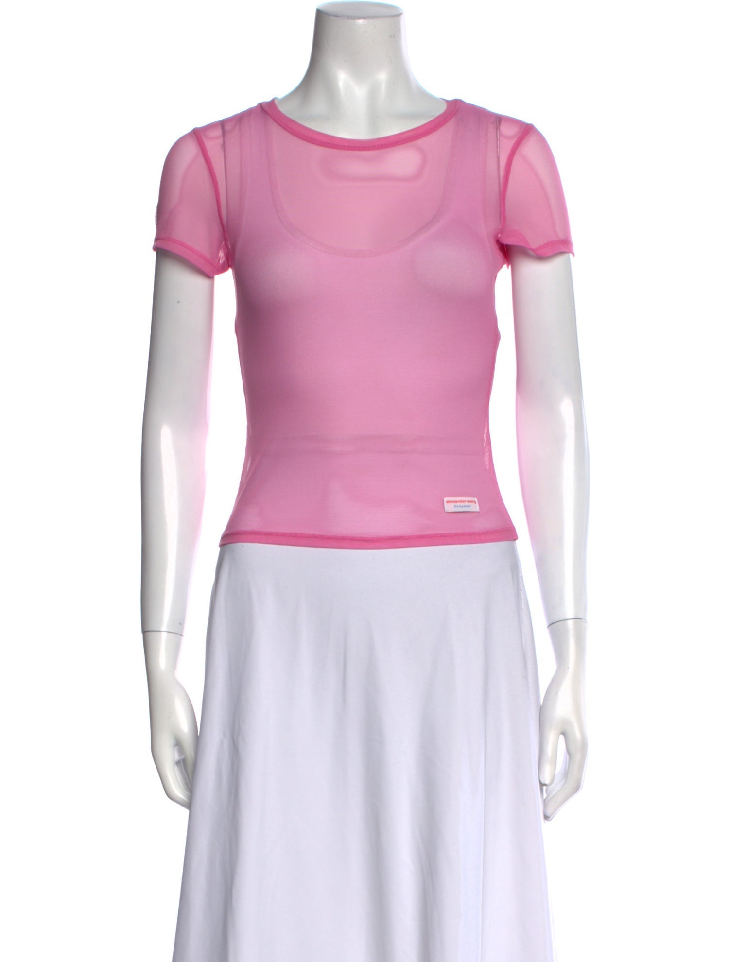 Alexander Wang Scoop Neck Short Sleeve Top