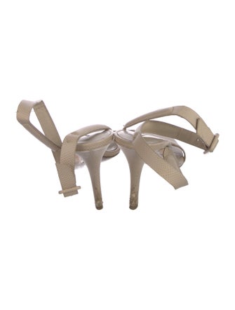 Alexander Wang Leather Animal Print Sandals