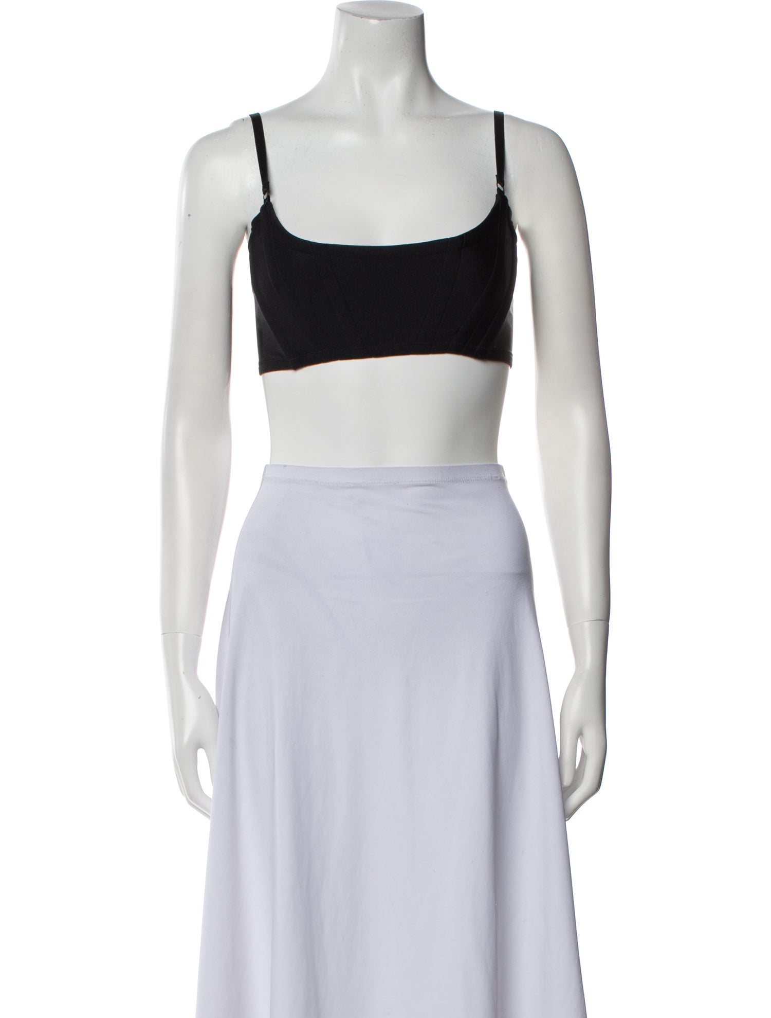 Alexander Wang Nylon Square Neckline Crop Top