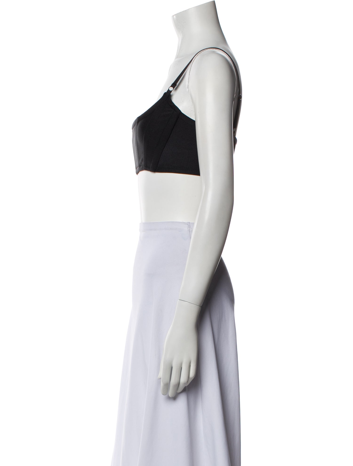 Alexander Wang Nylon Square Neckline Crop Top