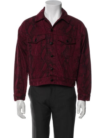 Alexander Wang Animal Print Trucker Jacket