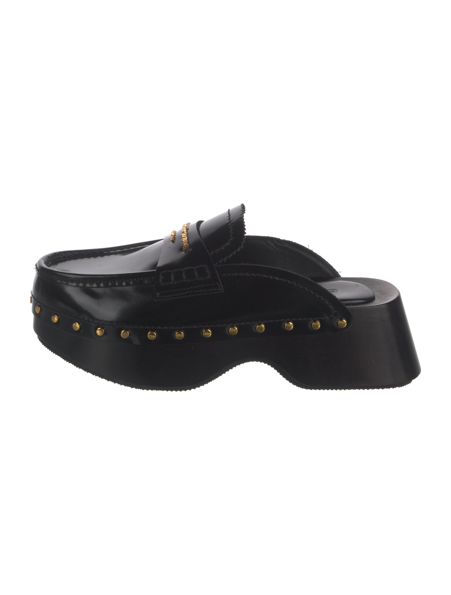 Alexander Wang Leather Studded Accents Mules