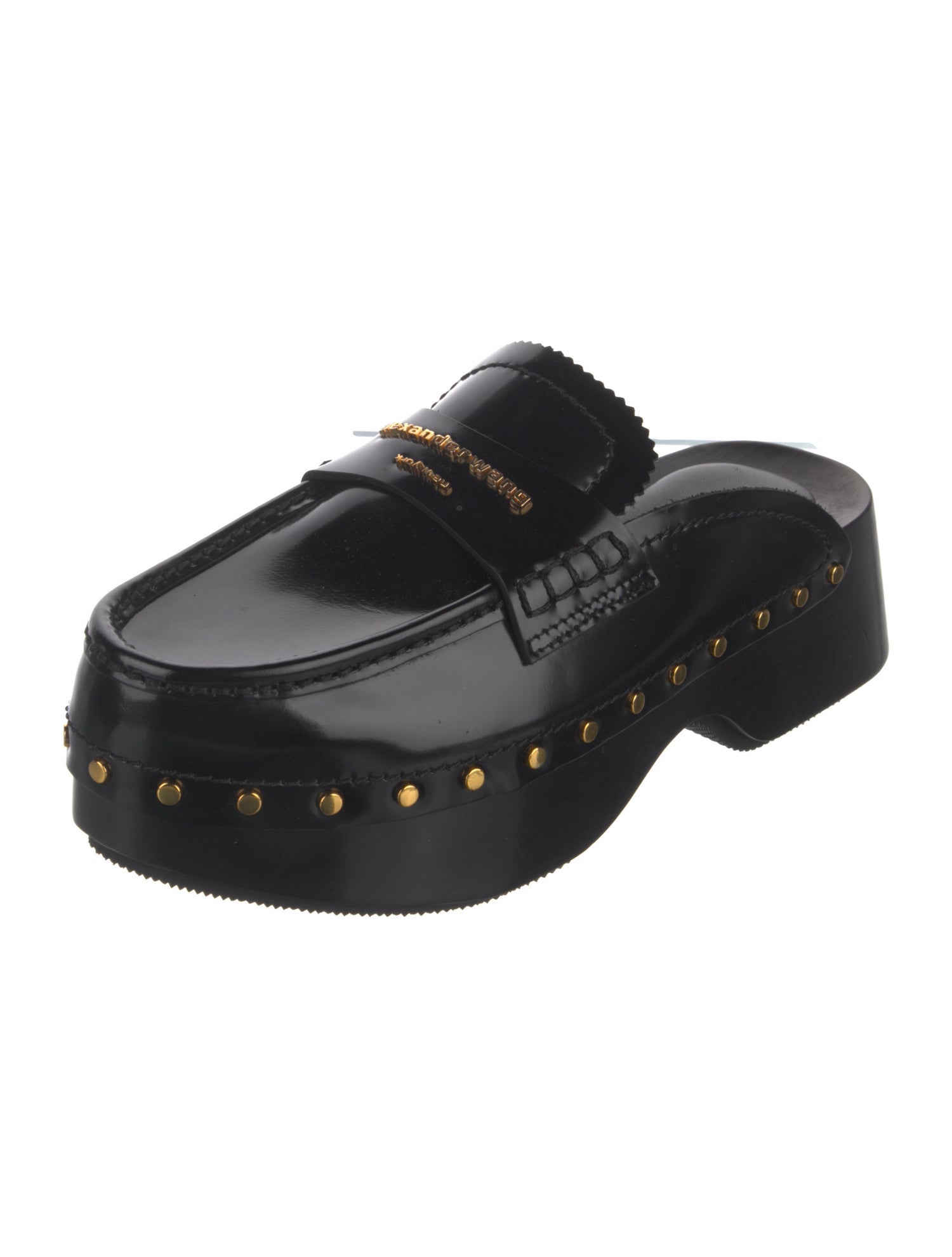 Alexander Wang Leather Studded Accents Mules
