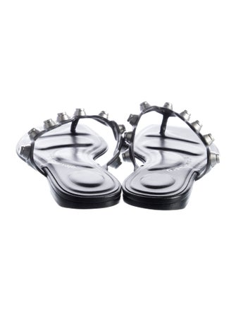 Alexander Wang Leather Studded Accents Slides