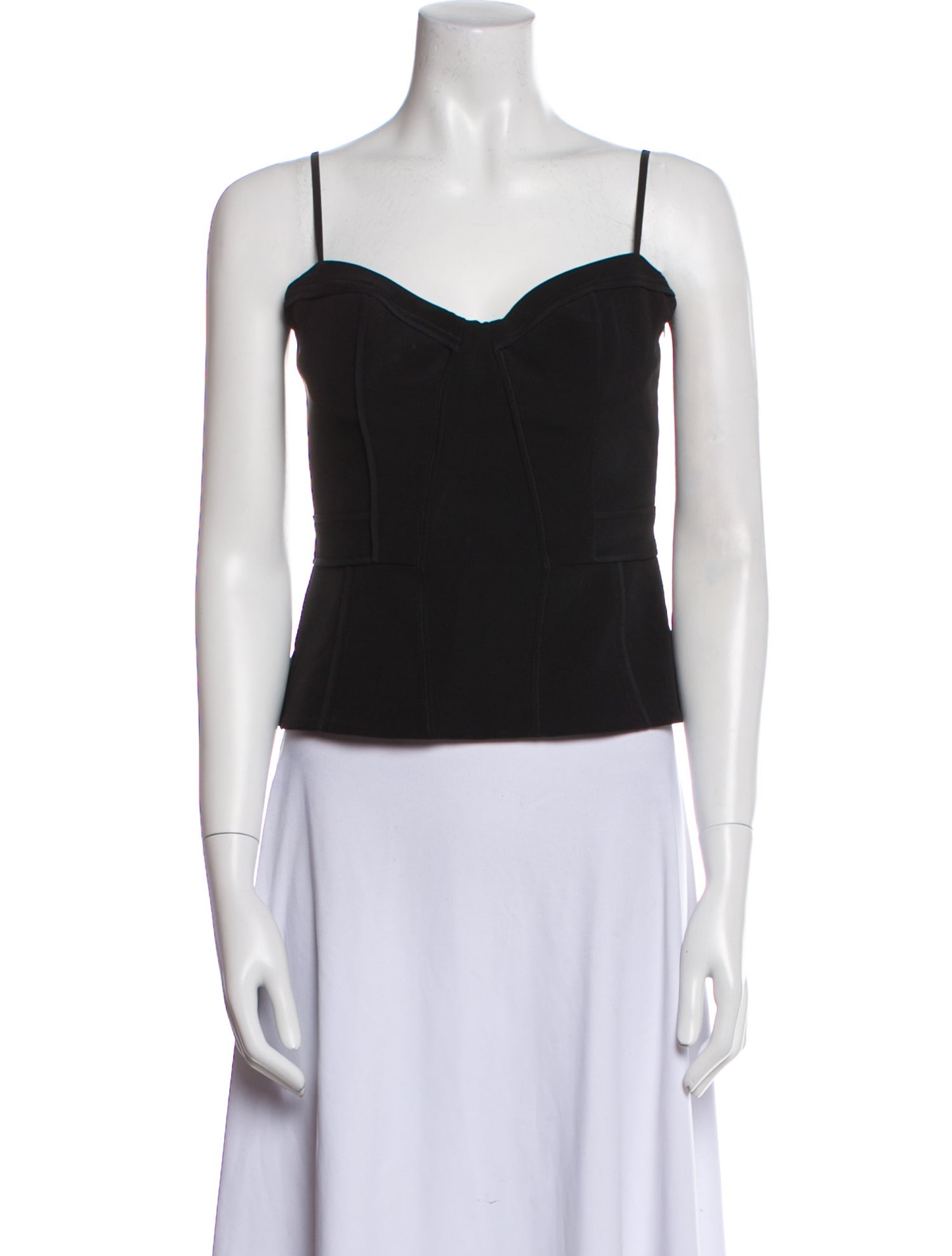 Alexander Wang Square Neckline Sleeveless Crop Top