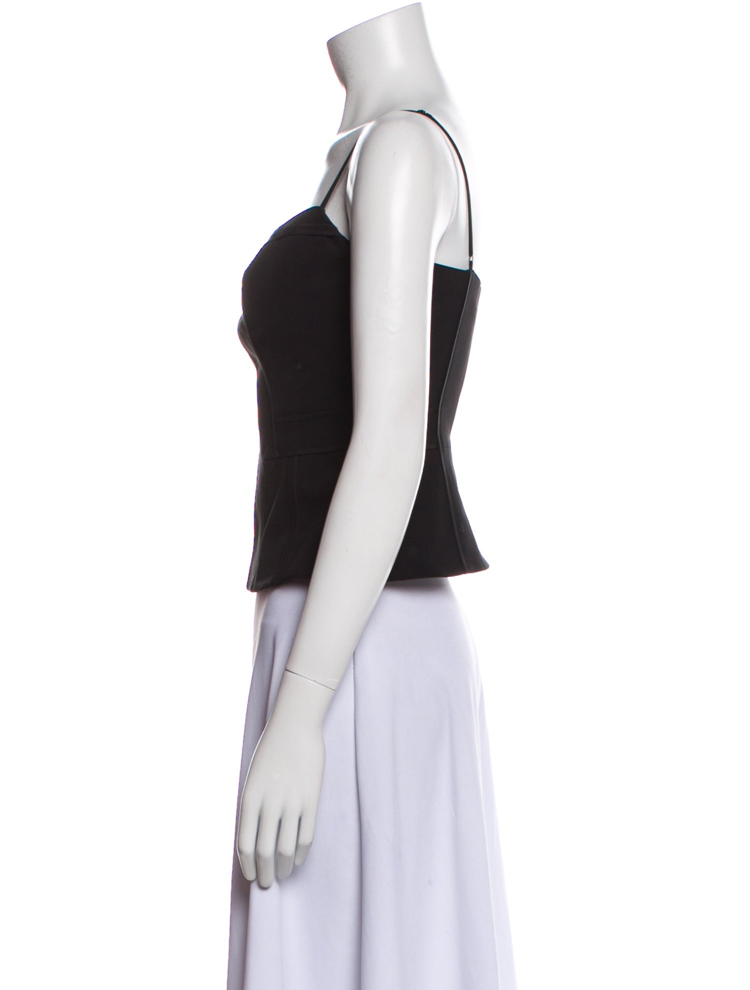 Alexander Wang Square Neckline Sleeveless Crop Top