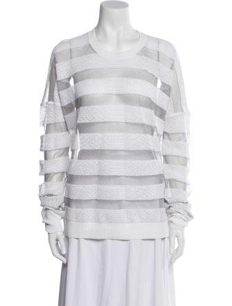 Alexander Wang Striped Crew Neck Tunic