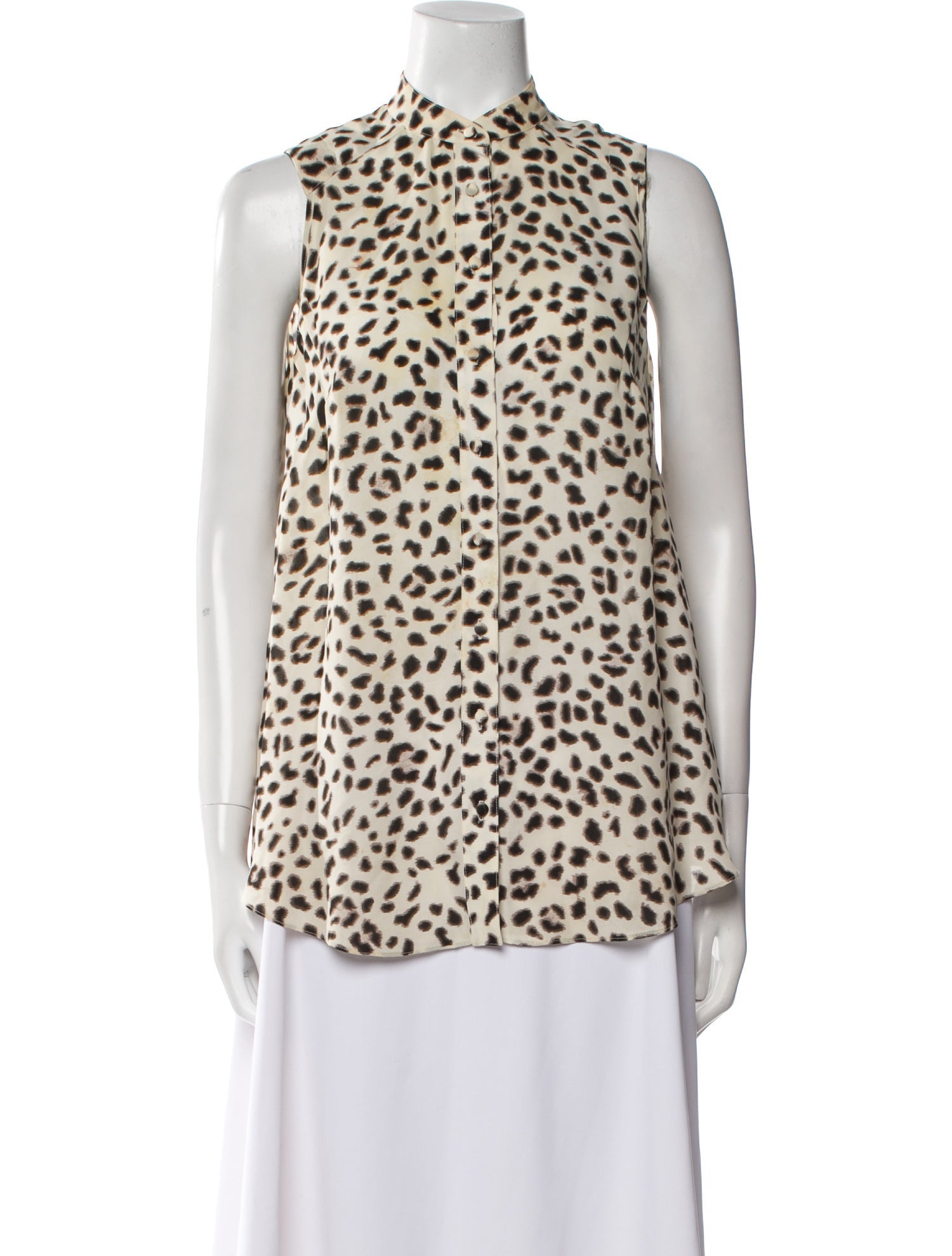 Alexander Wang Silk Animal Print Blouse