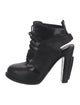 Alexander Wang Leather Cutout Accent Lace-Up Boots