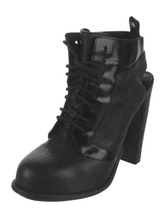 Alexander Wang Leather Cutout Accent Lace-Up Boots