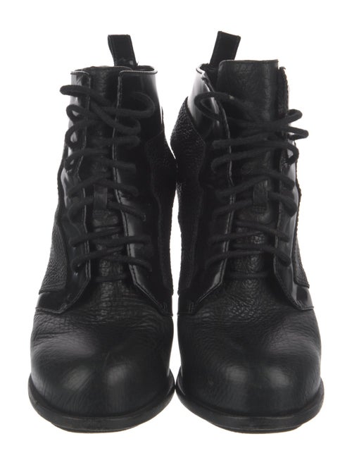 Alexander Wang Leather Cutout Accent Lace-Up Boots