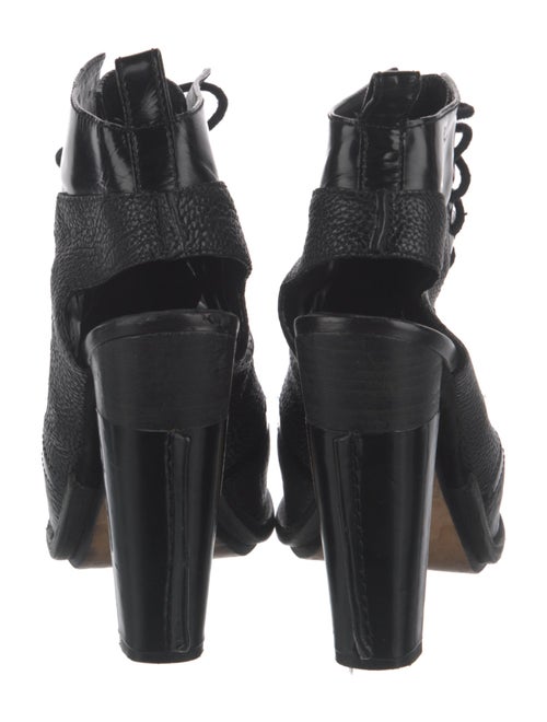 Alexander Wang Leather Cutout Accent Lace-Up Boots