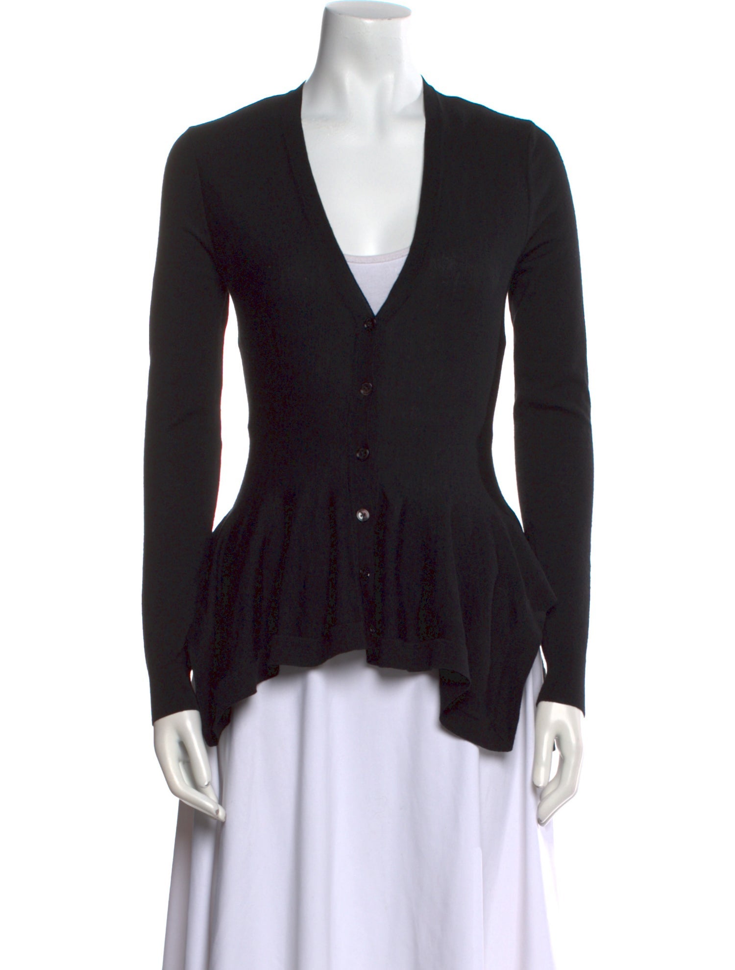 Alexander McQueen Wool V-Neck Top