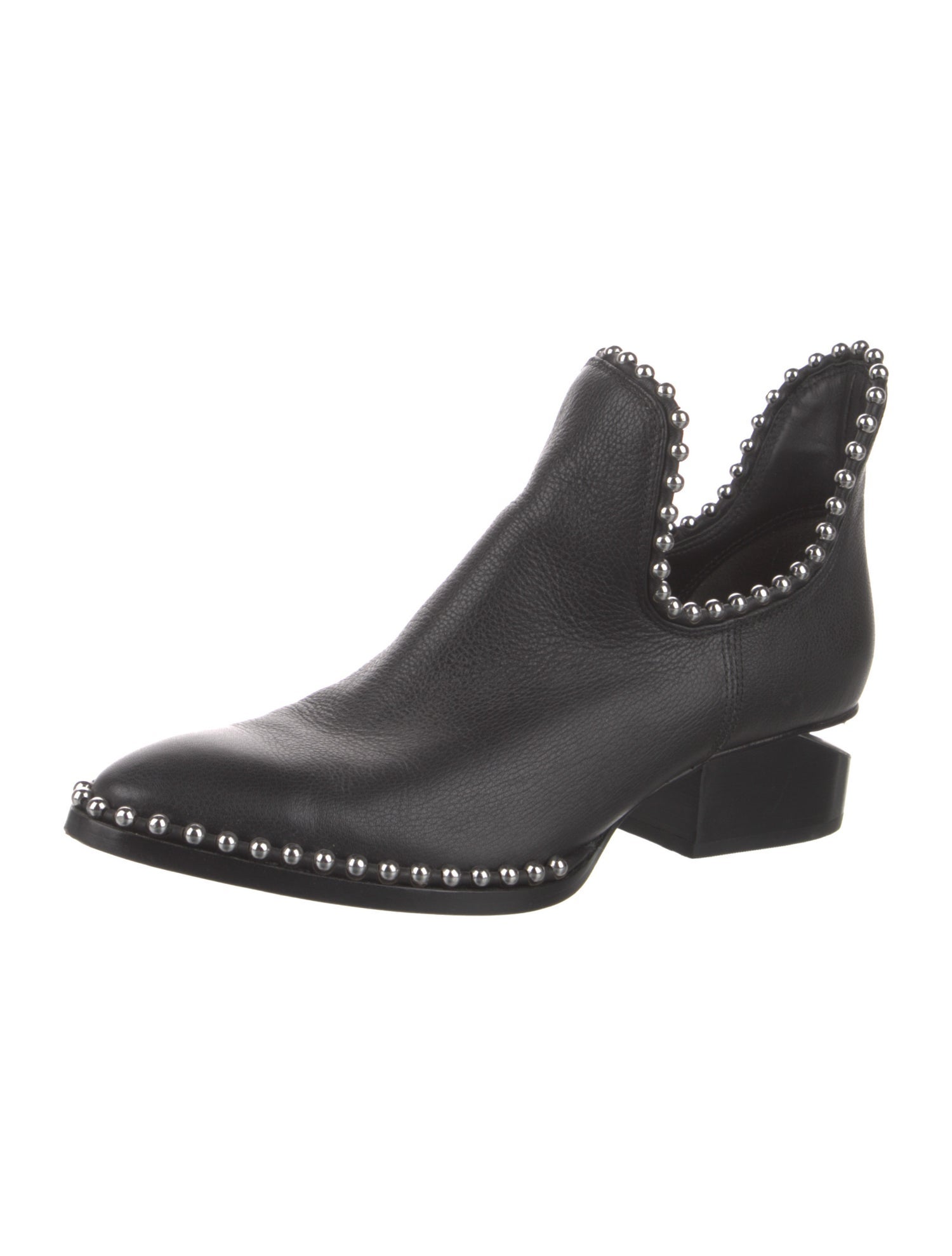 Alexander Wang Leather Studded Accents Boots