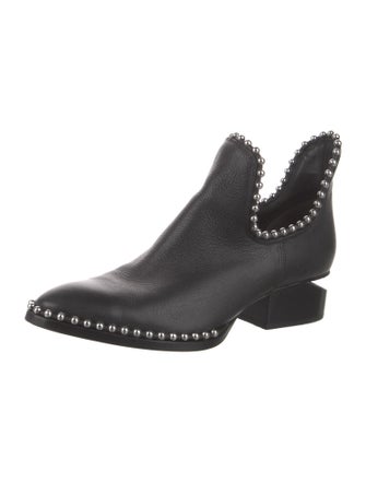 Alexander Wang Leather Studded Accents Boots