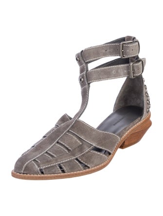 Alexander Wang Suede Cutout Accent Gladiator Sandals