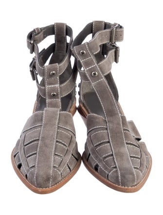 Alexander Wang Suede Cutout Accent Gladiator Sandals