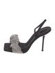 Alexander Wang Colorblock Pattern Crystal Embellishments Slingback Sandals