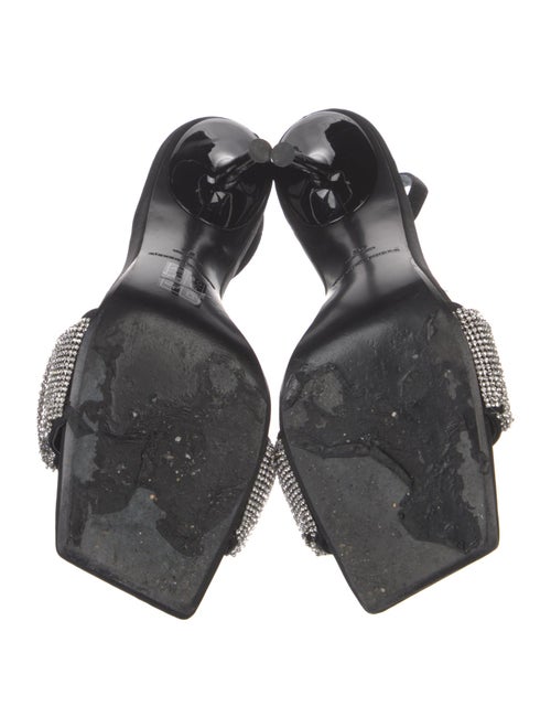 Alexander Wang Colorblock Pattern Crystal Embellishments Slingback Sandals