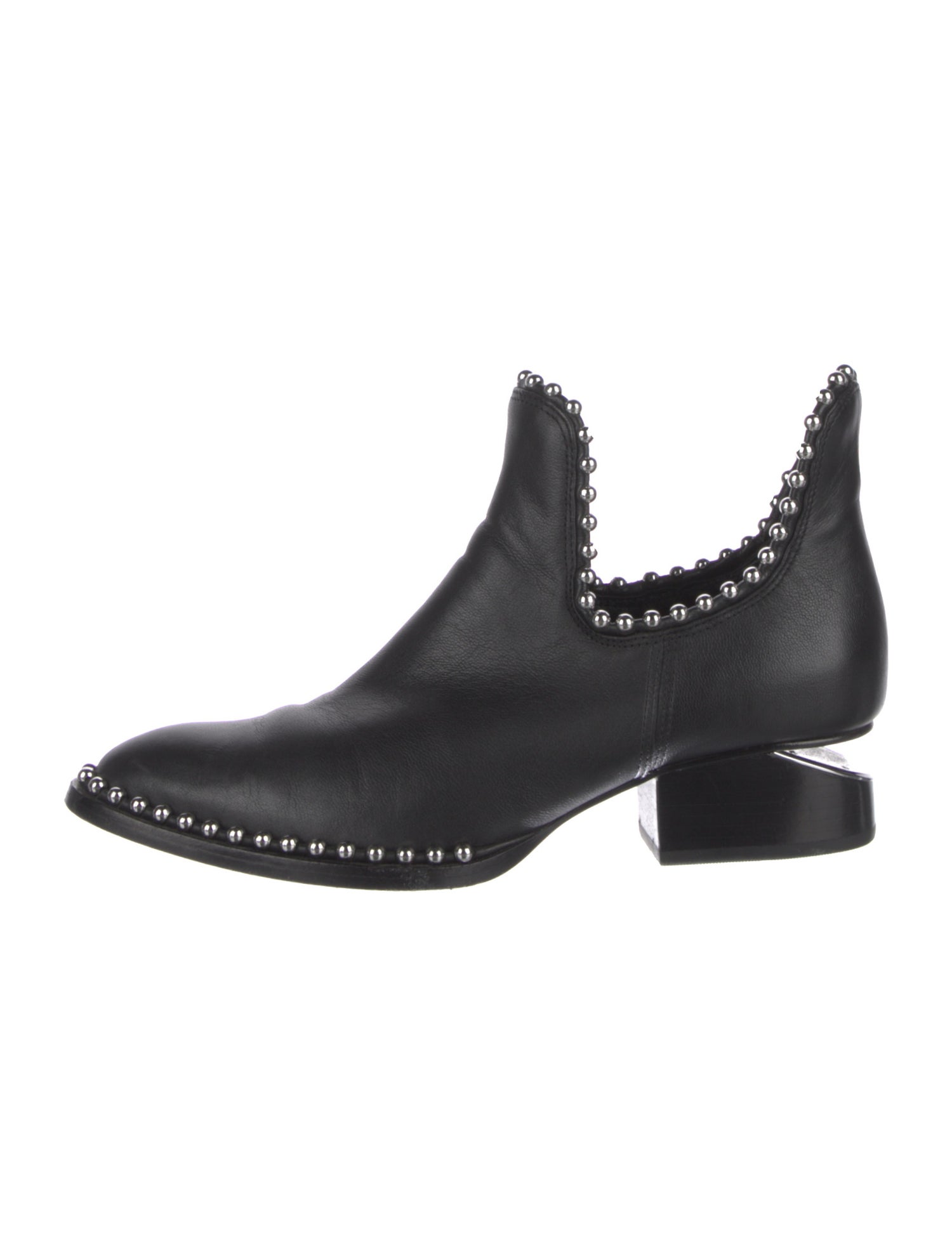 Alexander Wang Leather Studded Accents Boots