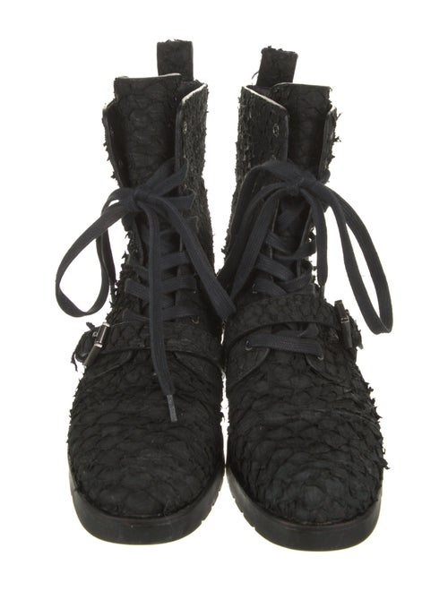 Alexander Wang Leather Patterned Combat Boots