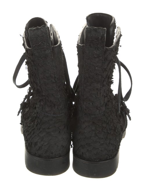 Alexander Wang Leather Patterned Combat Boots