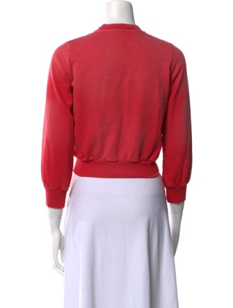 Alexander Wang Graphic Print Crew Neck Crop Top