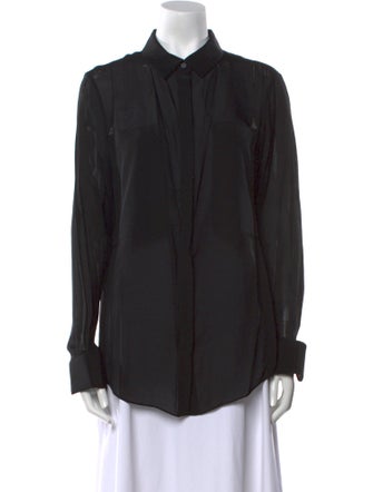 Alexander Wang Long Sleeve Button-Up Top