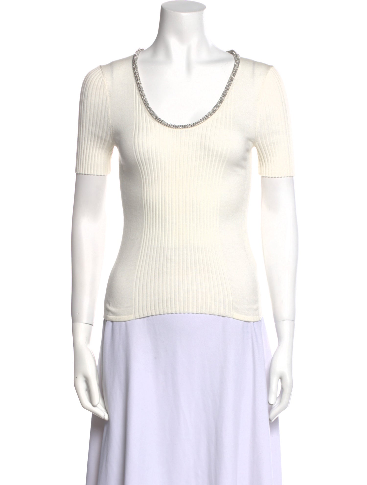 Alexander Wang Scoop Neck Short Sleeve Top