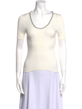 Alexander Wang Scoop Neck Short Sleeve Top