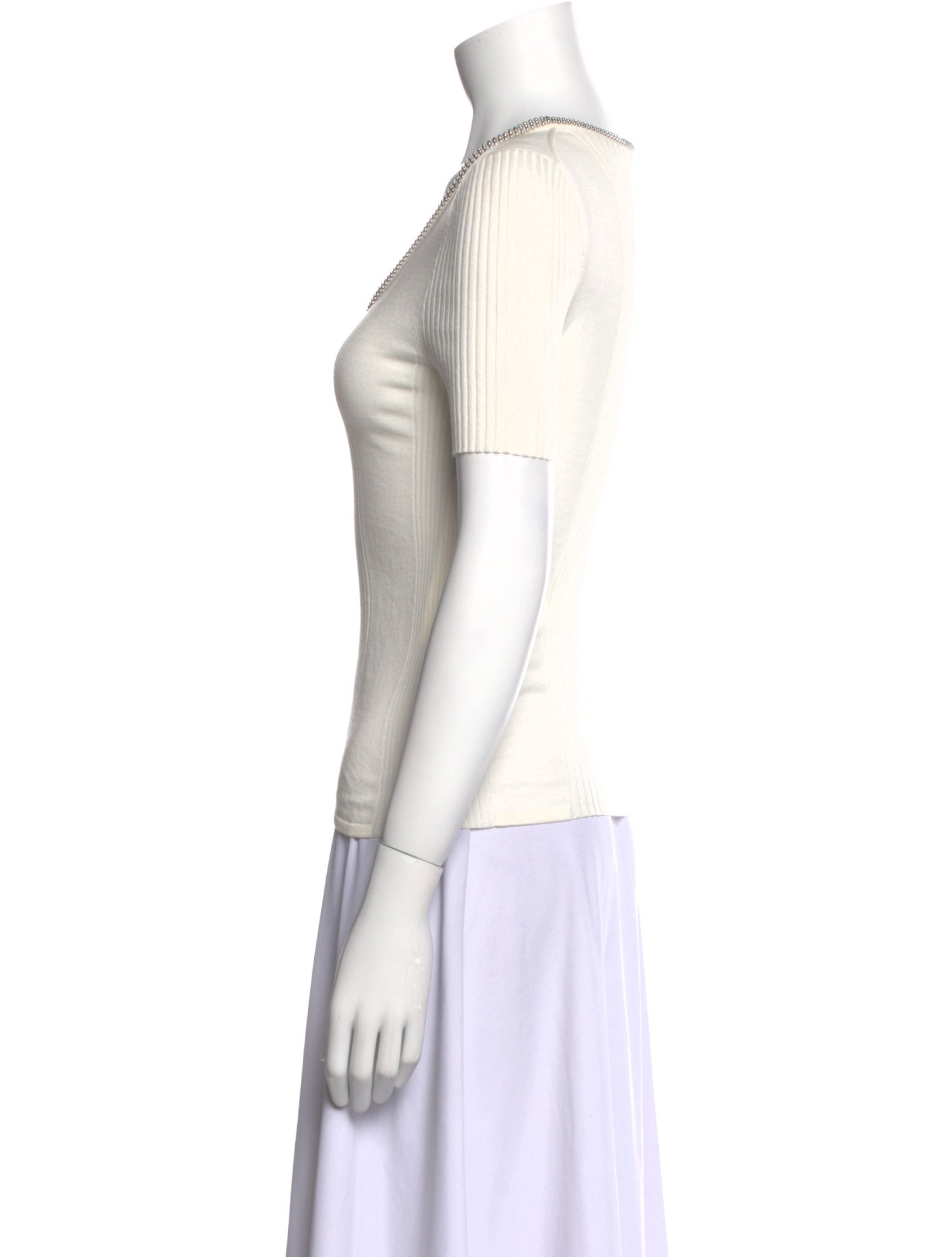 Alexander Wang Scoop Neck Short Sleeve Top