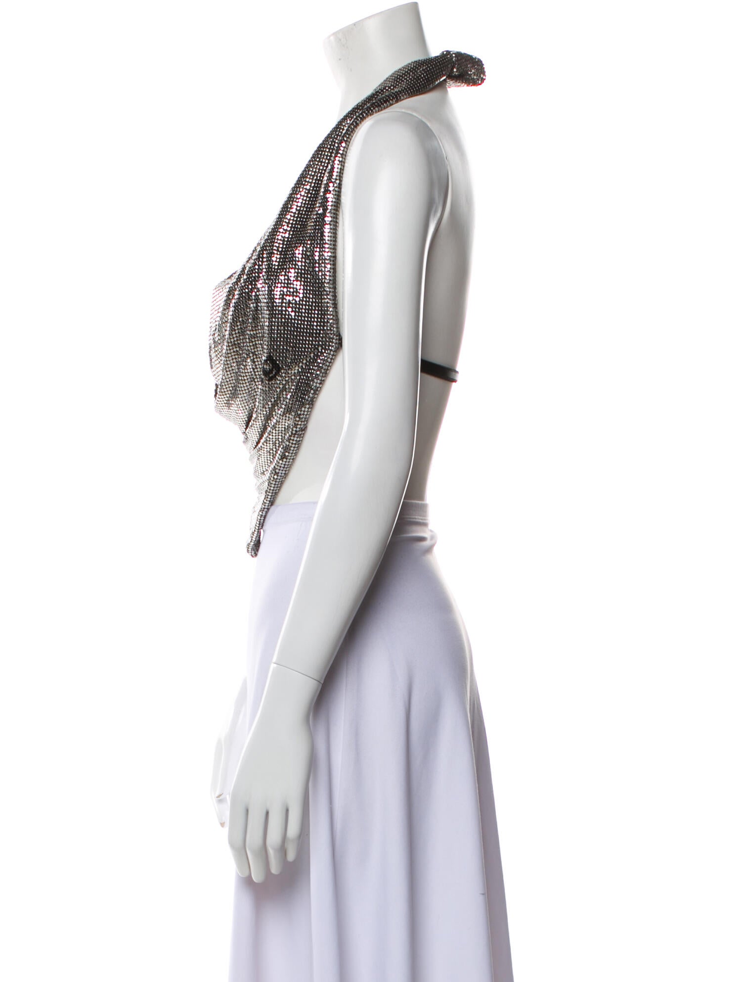 Alexander Wang Cowl Neck Sleeveless Crop Top